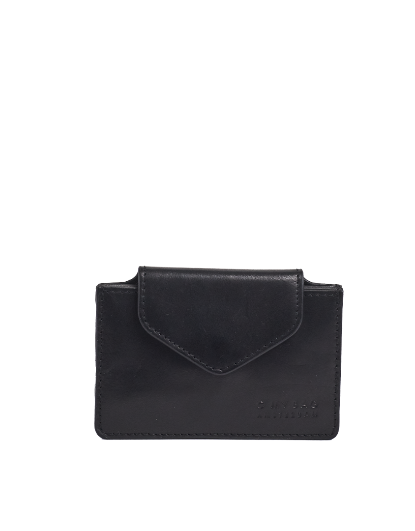 Harmonica Wallet Black Classic Leather